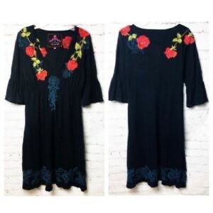 JWLA Johnny Was Rose Embroidered Tunic Dress